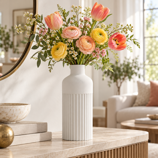 Myla Ceramic Round Bottle Vase