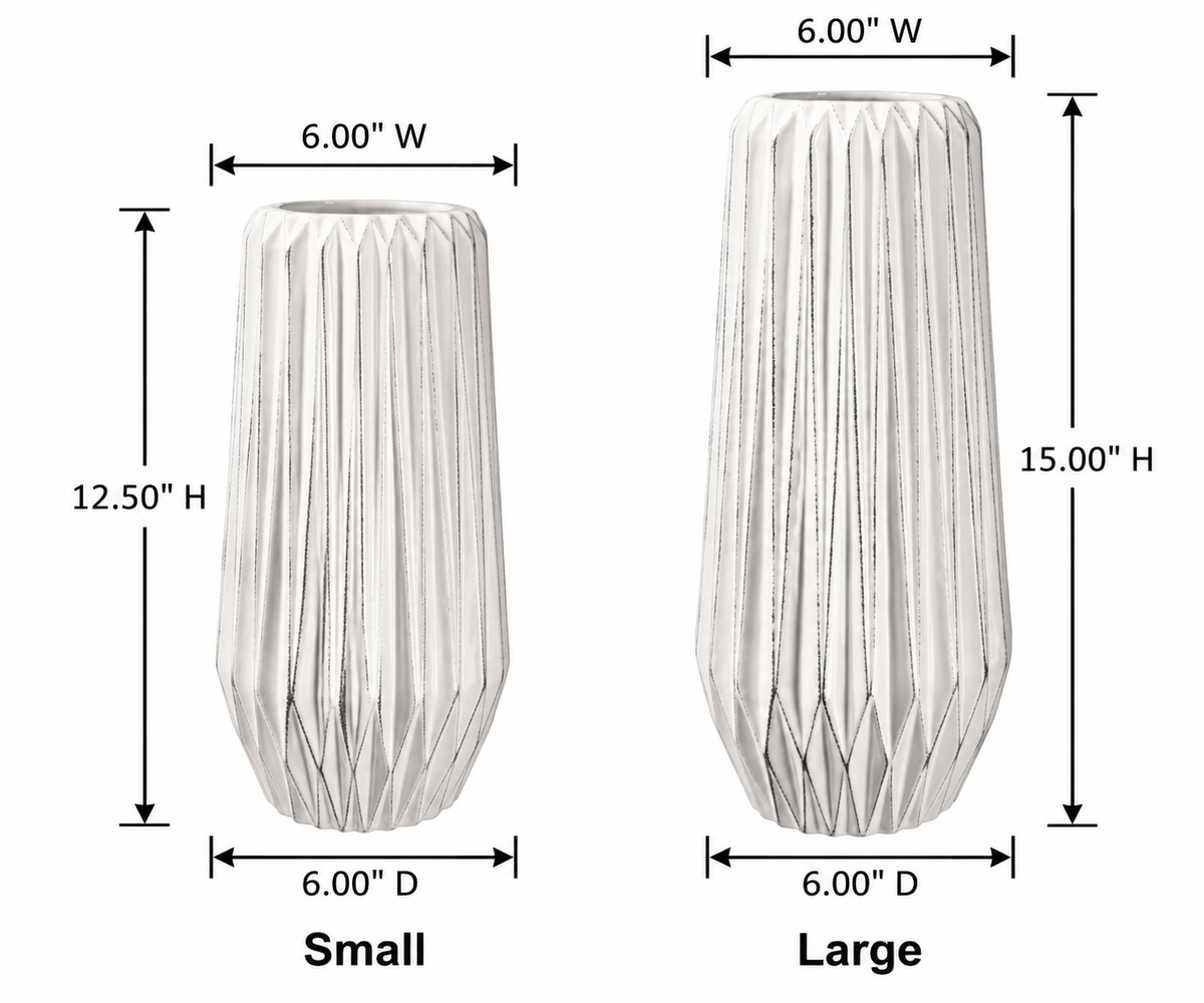 Nexley Embossed Spike Ceramic Vase