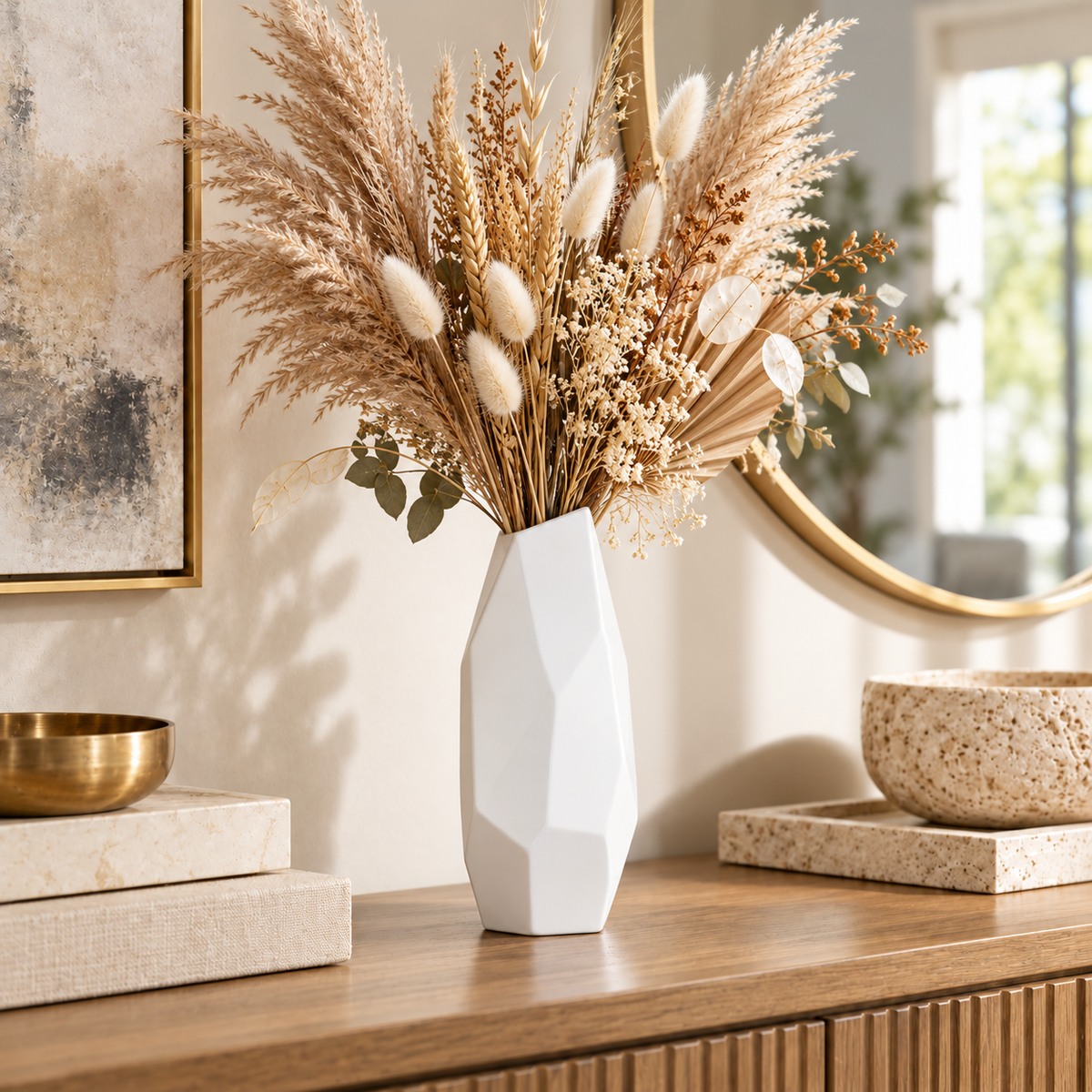 Niraya Ceramic Asymmetrical Patterned Vase