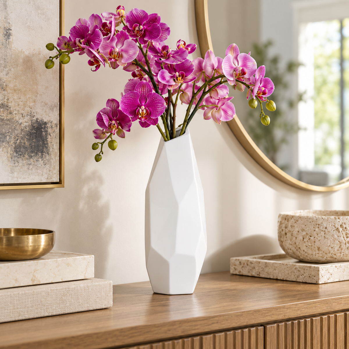 Niraya Ceramic Asymmetrical Patterned Vase