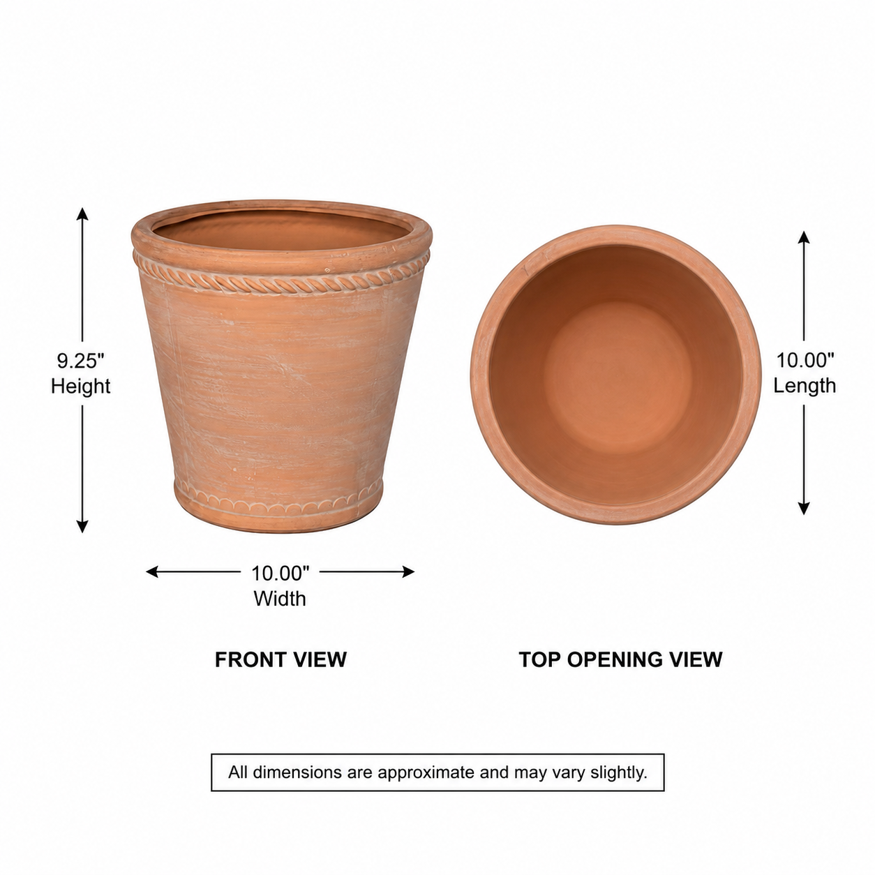 Paisley Terracotta Round Pot