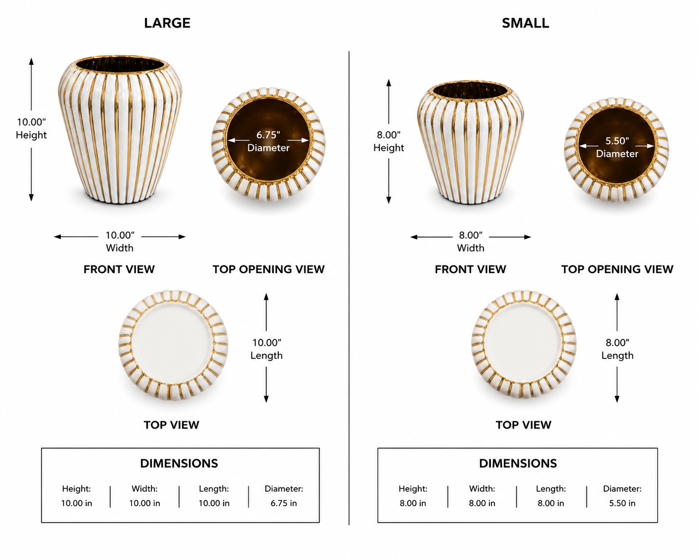 Prima Ribbed Ceramic Planter