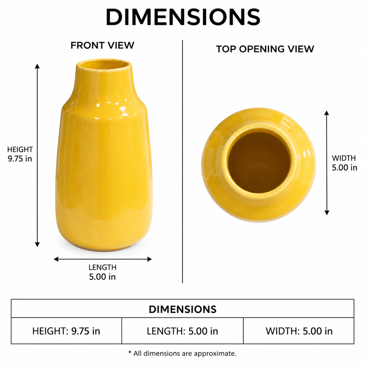 Rhevon Bellied Ceramic Vase
