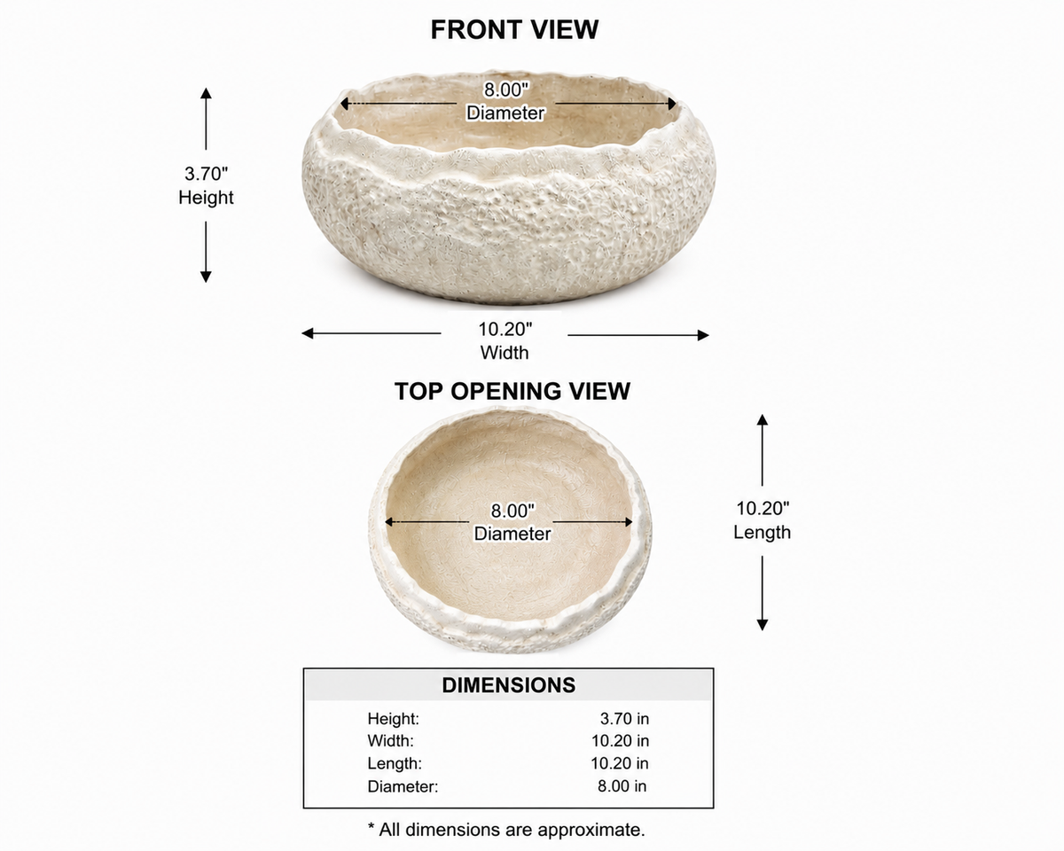 Rora Textured Ceramic Bowl Planter