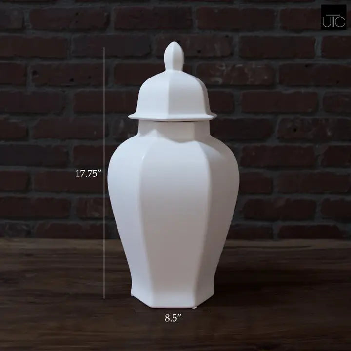 Rouve Hexagon Ceramic Temple Jar