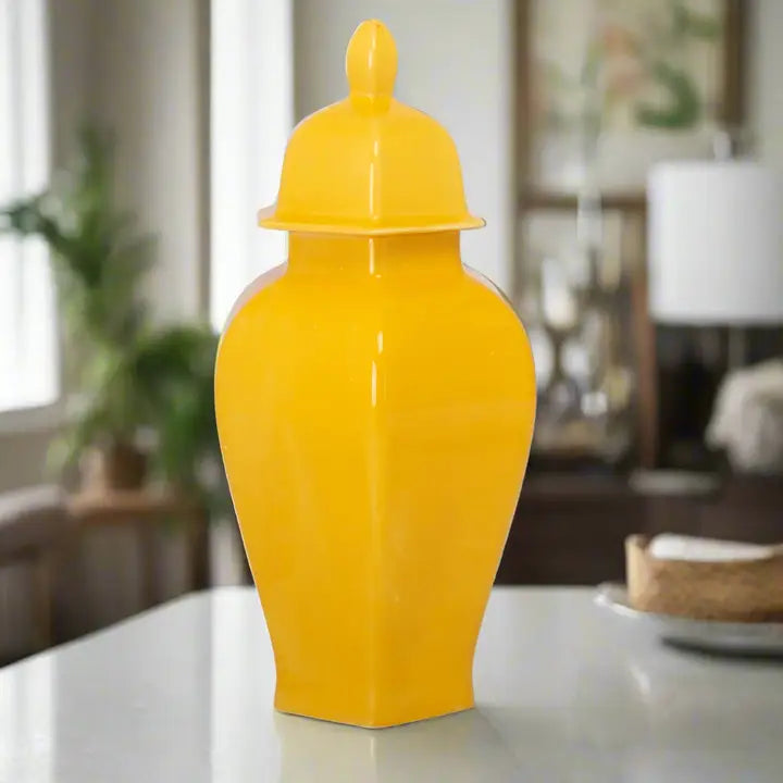 Rouve Hexagon Ceramic Temple Jar