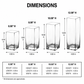 Roux Clear Glass Square Vase