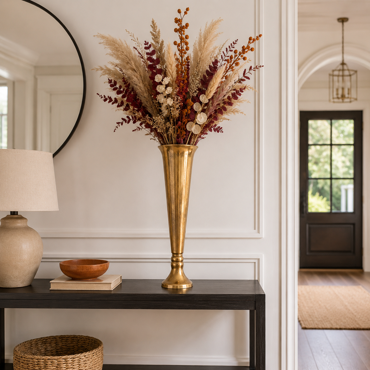 Scarlett Slender-Pedestal Fiberglass Urn - Large