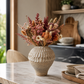 Sera Scalloped Ceramic Vase