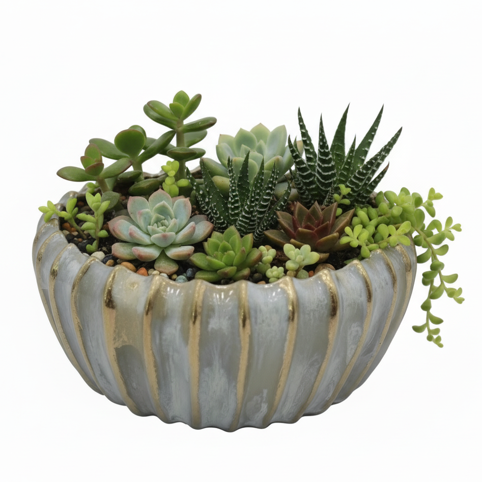 Shams Ribbed Ceramic Bowl