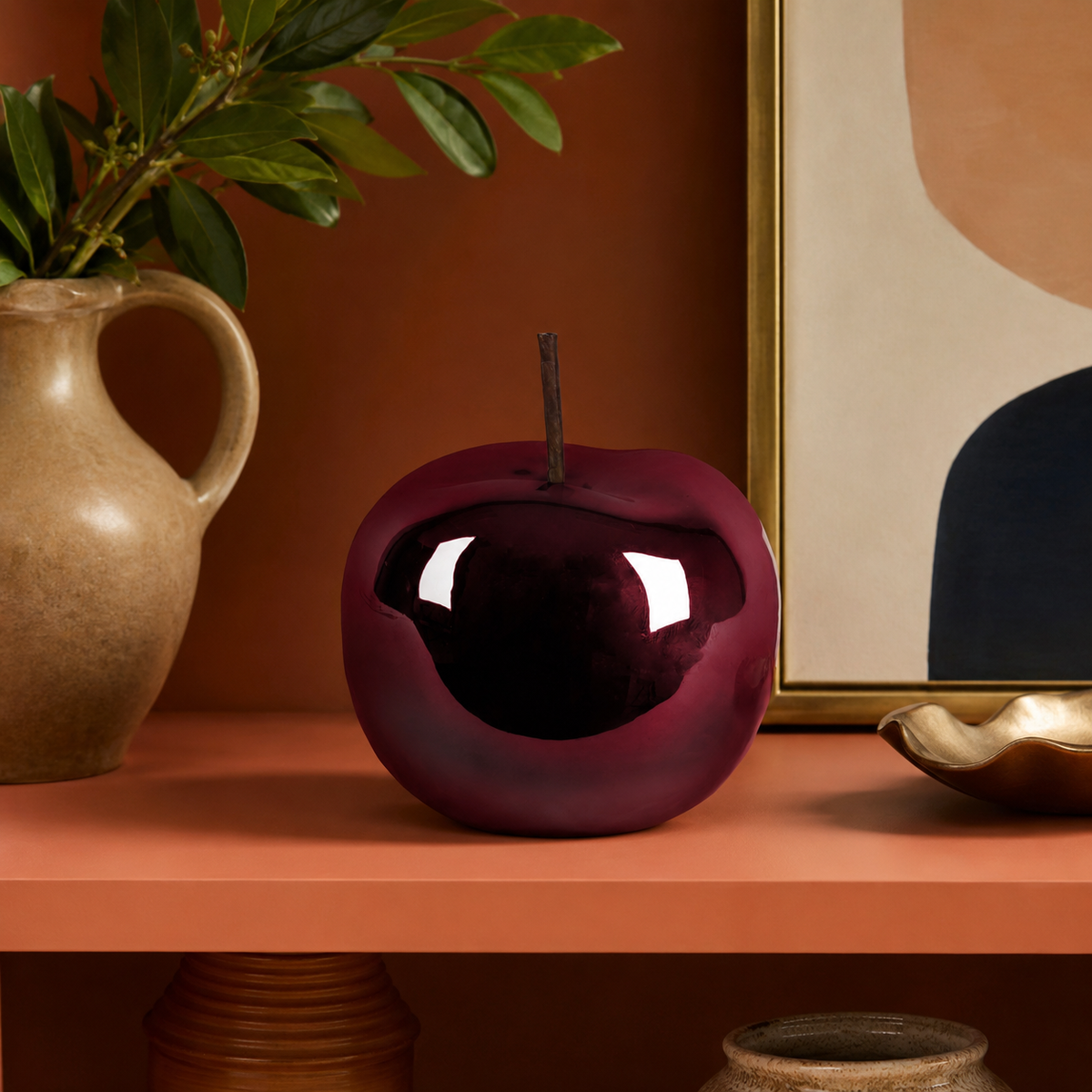 Shandy Ceramic Apple Figurine