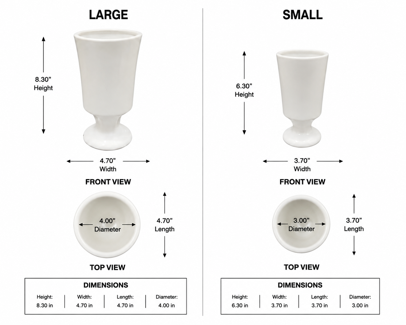 Skylar Cylindrical Pedestal Ceramic Vase