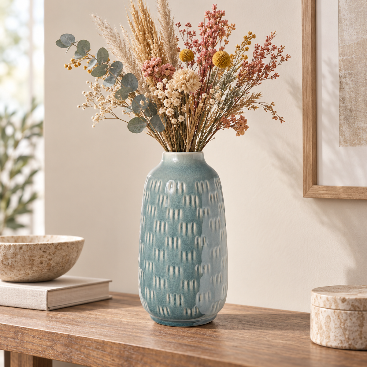 Trenley Triple Spike Design Ceramic Vase