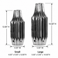 Valea Round Chrome Finish Ceramic Vase