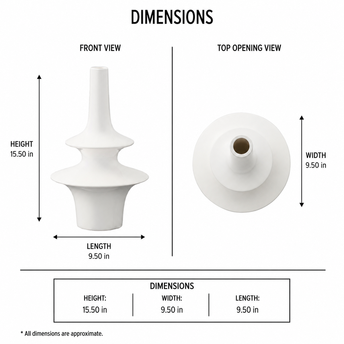 Varello Ceramic Bellied Round Vase
