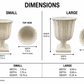 Zarah Fluted Pedestal Stoneware Urn
