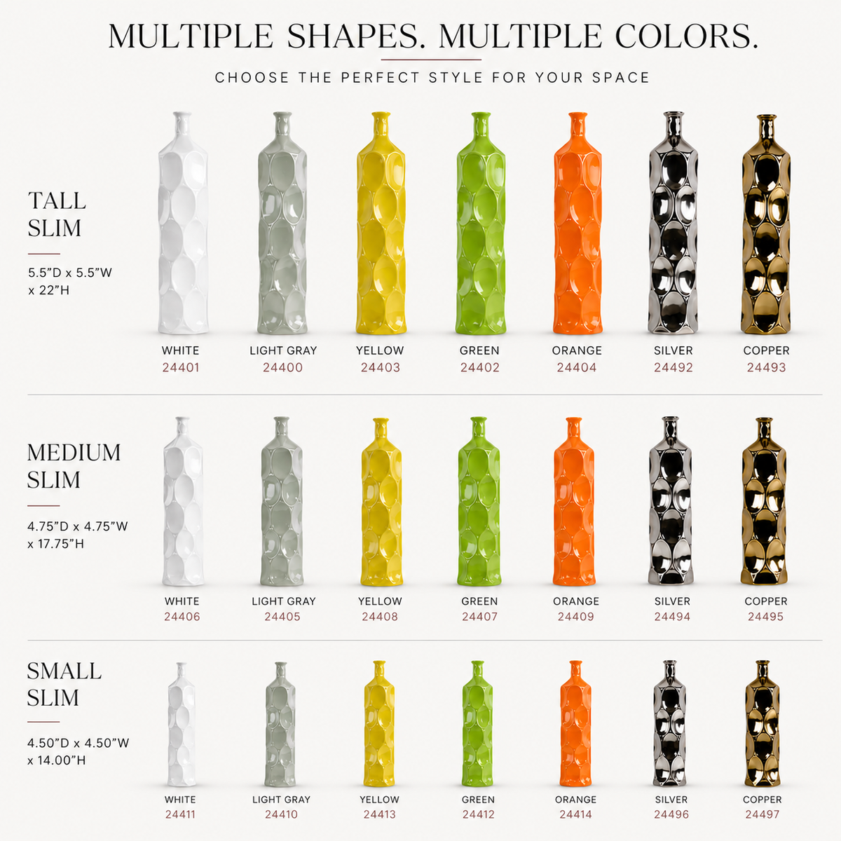 Dotty Ceramic Bottle Vases