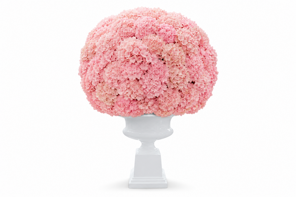 Aluna Campagna Fiberglass Urn Planter with Pedestal