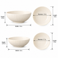 Alexis Fluted Ceramic Bowl Planters (Set of 2)