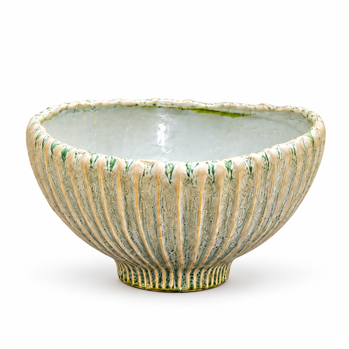 Ryze Fluted Footed Ceramic Bowl