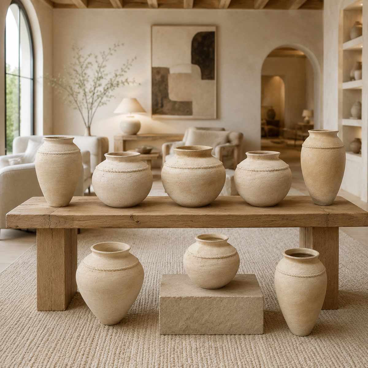 Zoe Bulbous Stoneware Vase