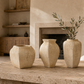 Aliona Handcrafted Faceted Angular Terracotta Vase