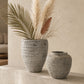 Zane Ribbed Cement Planter