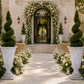 Niya Classic Fiberglass Urn Planter with Pedestal