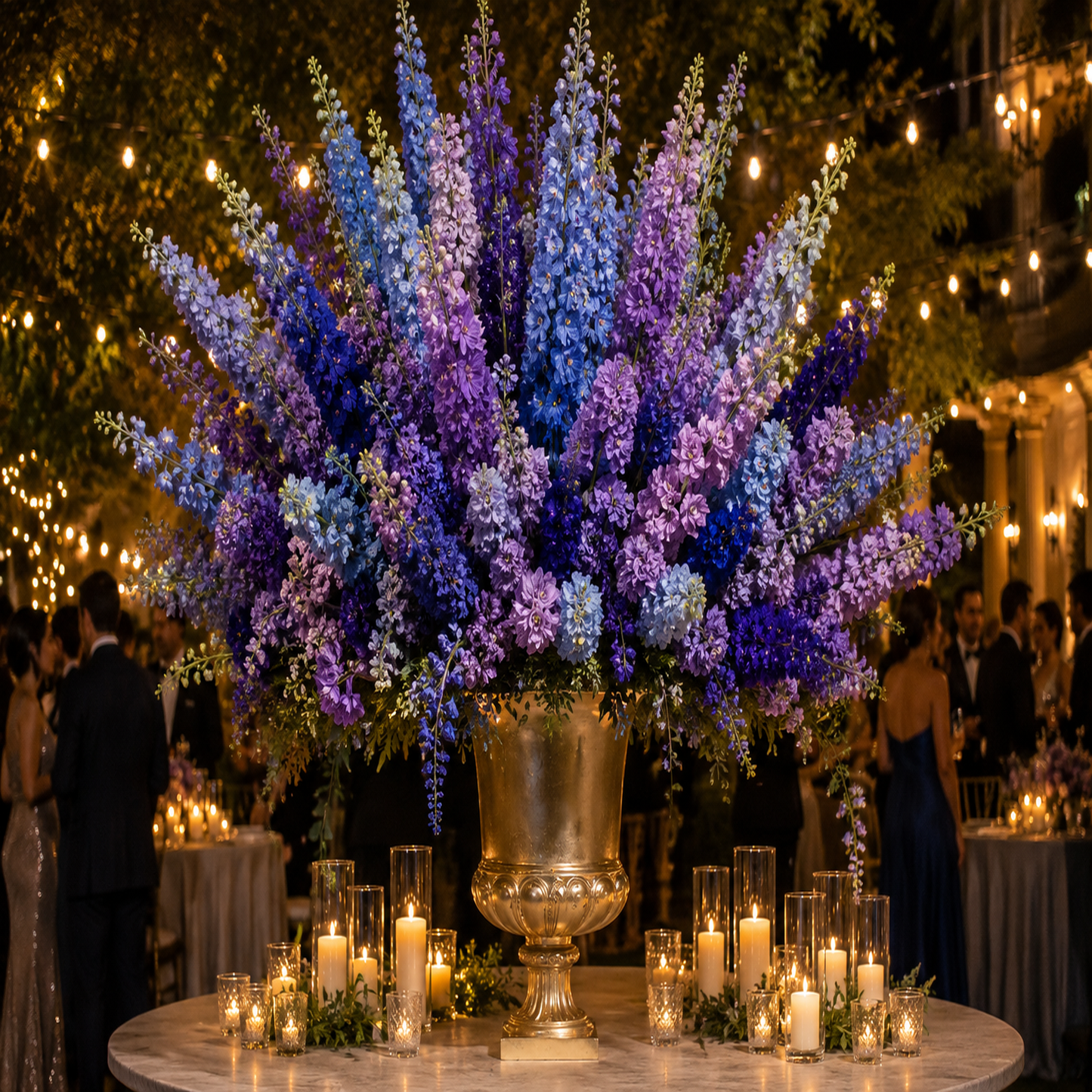 Chen Banded-Pedestal Fiberglass Urn