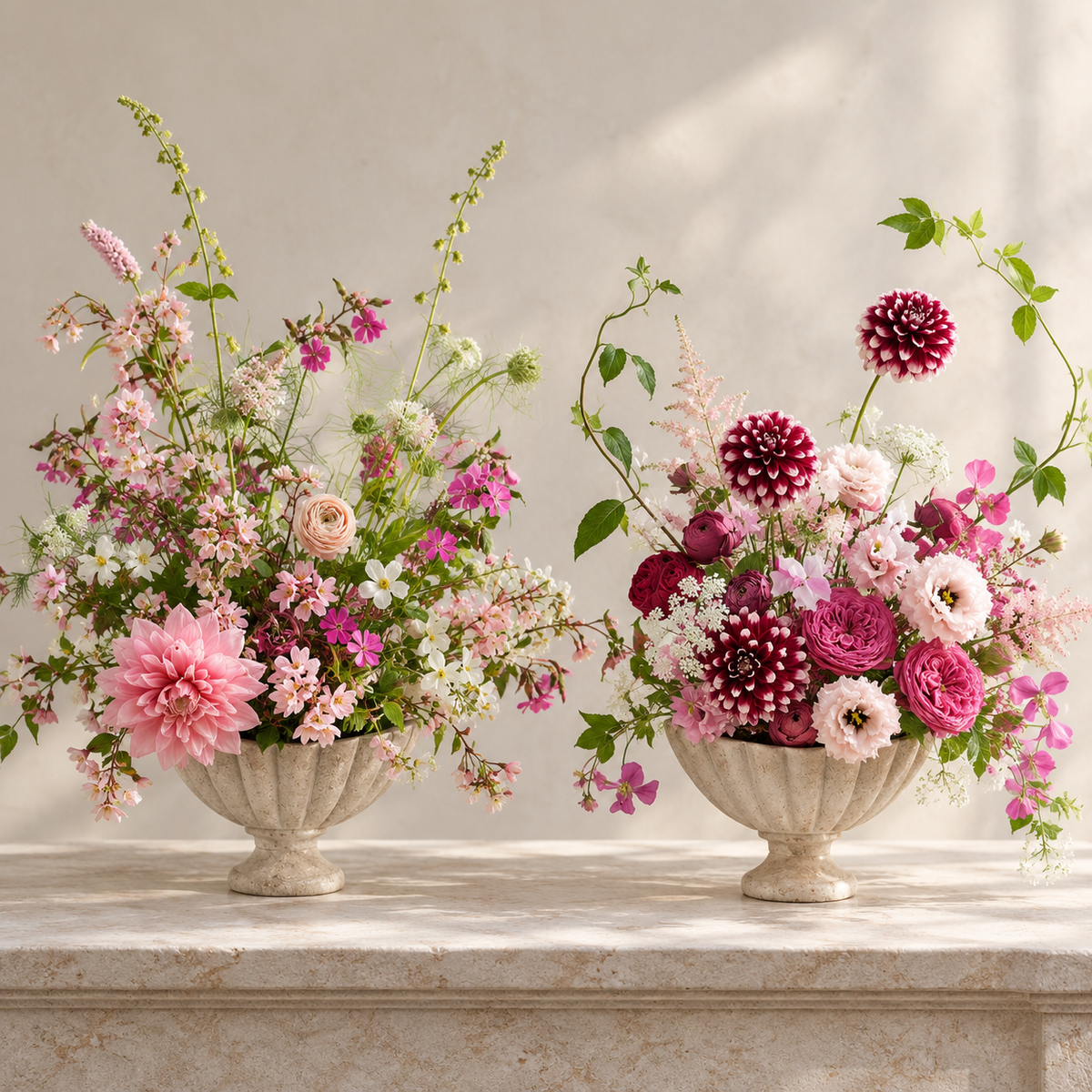 Lerie Fluted Cement Compote Bowl