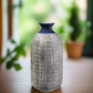 Samara Gloss Ceramic Striped Trumpet Vase