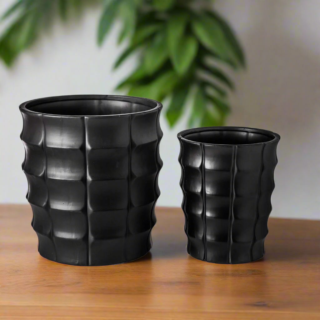 Cevora Ceramic Round Pot (Set of 2)