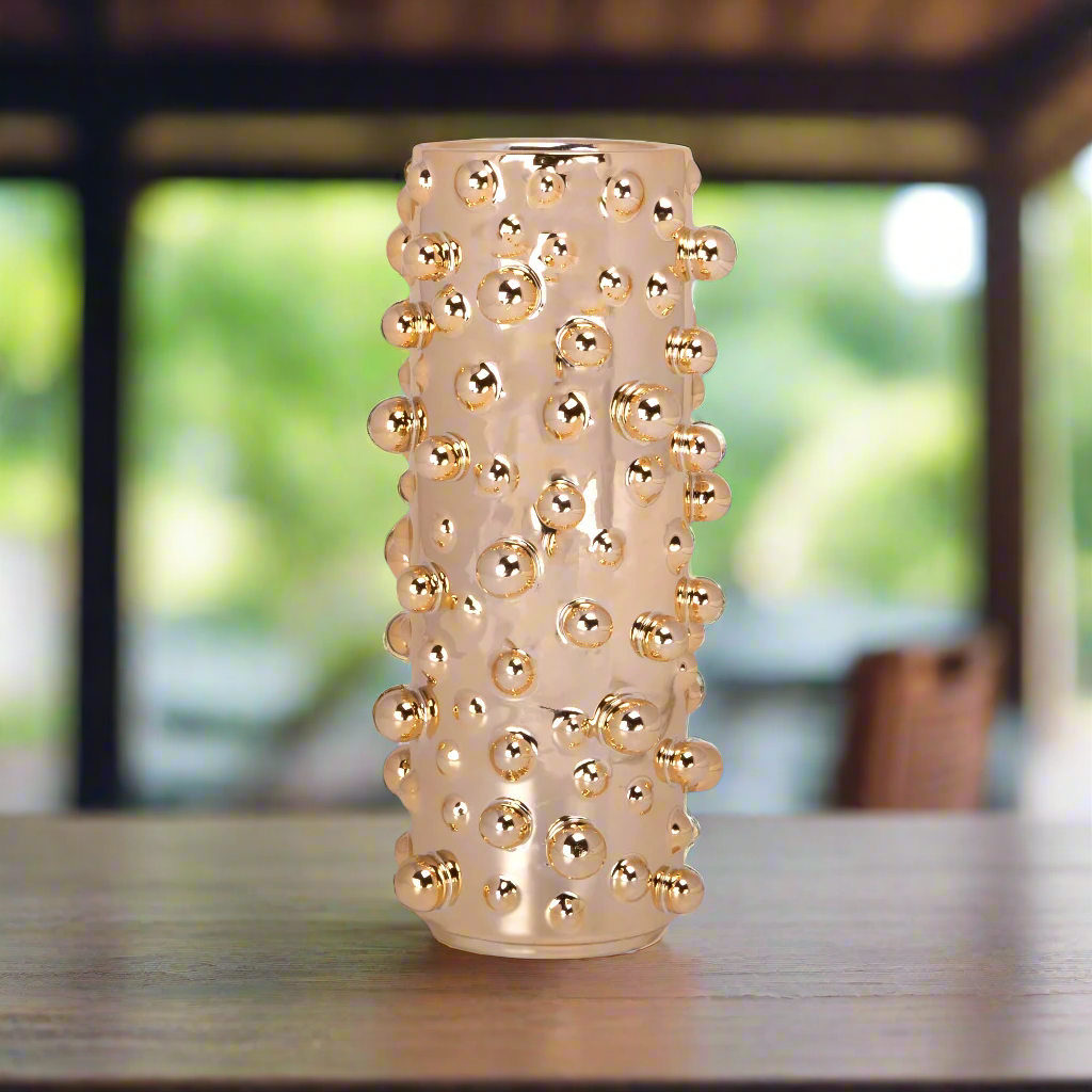Tavianna Gloss and Metallic Ceramic Vase