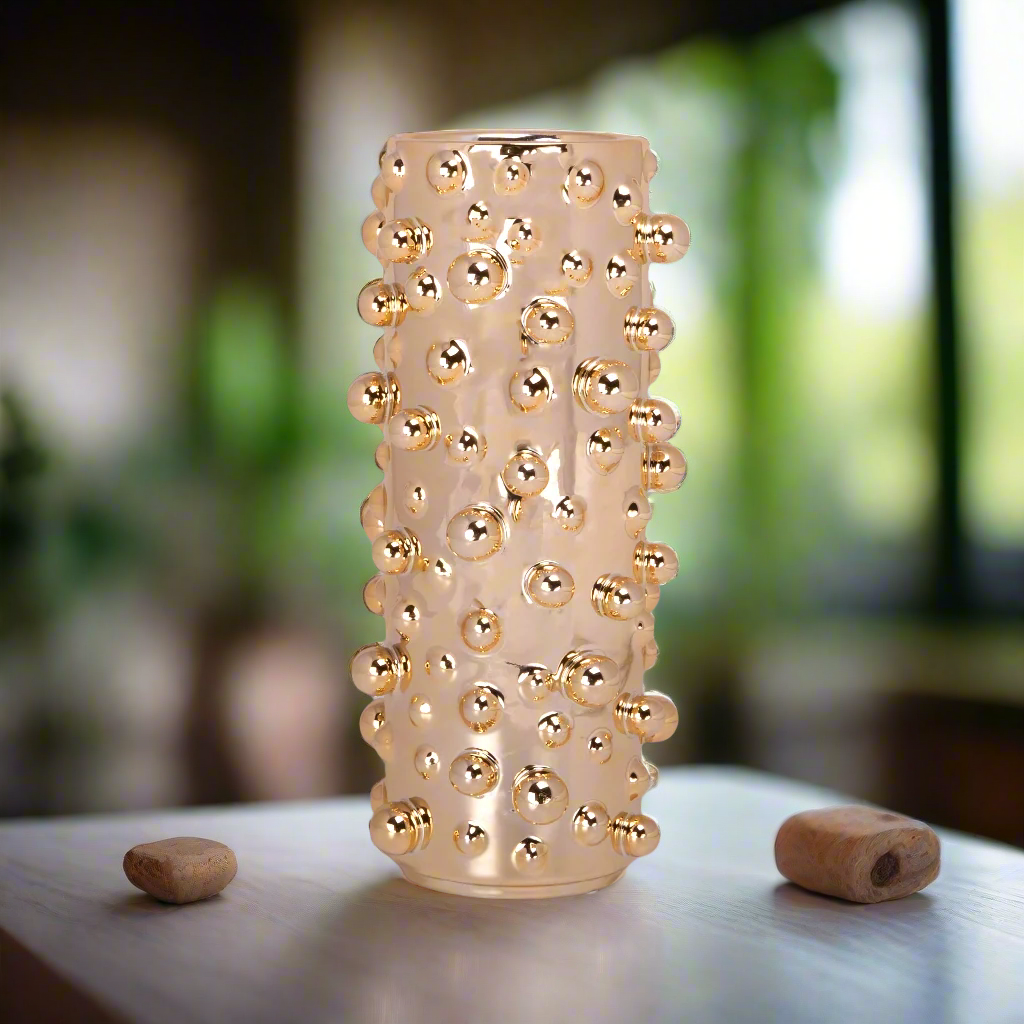Tavianna Gloss and Metallic Ceramic Vase