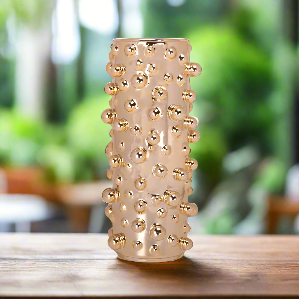 Tavianna Gloss and Metallic Ceramic Vase
