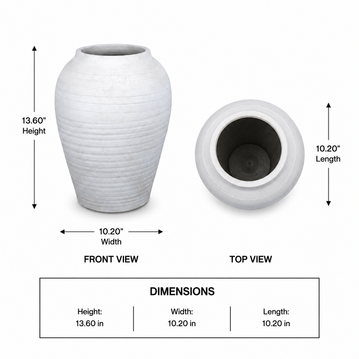 Lilah Ribbed Terracotta Vase